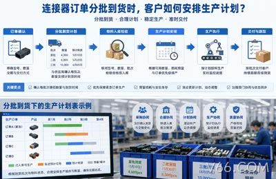 连接器订单分批到货时，客户如何安排生产计划？