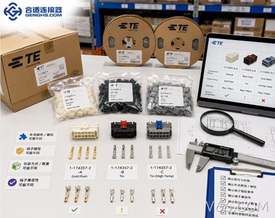 TE连接器型号后缀不同，采购能不能通用？
